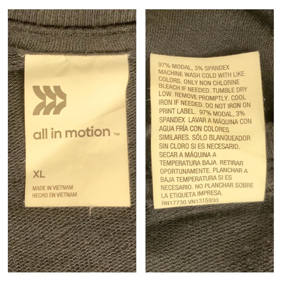 All In Motion Light Gray Long Sleeve Top w/Twist Front Detail - Size XL! - Picture 4 of 6